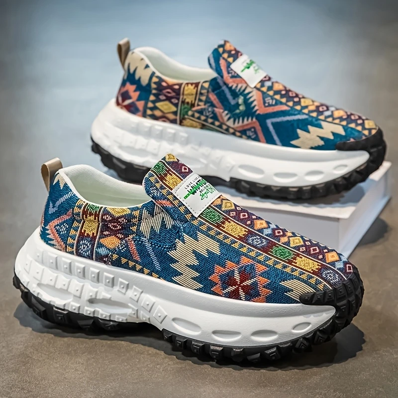 Tênis Slip-On Masculino com Sola Grossa que Aumenta a Altura | Casual Urbano, Leve, Respirável e Confortável - Imagem 4