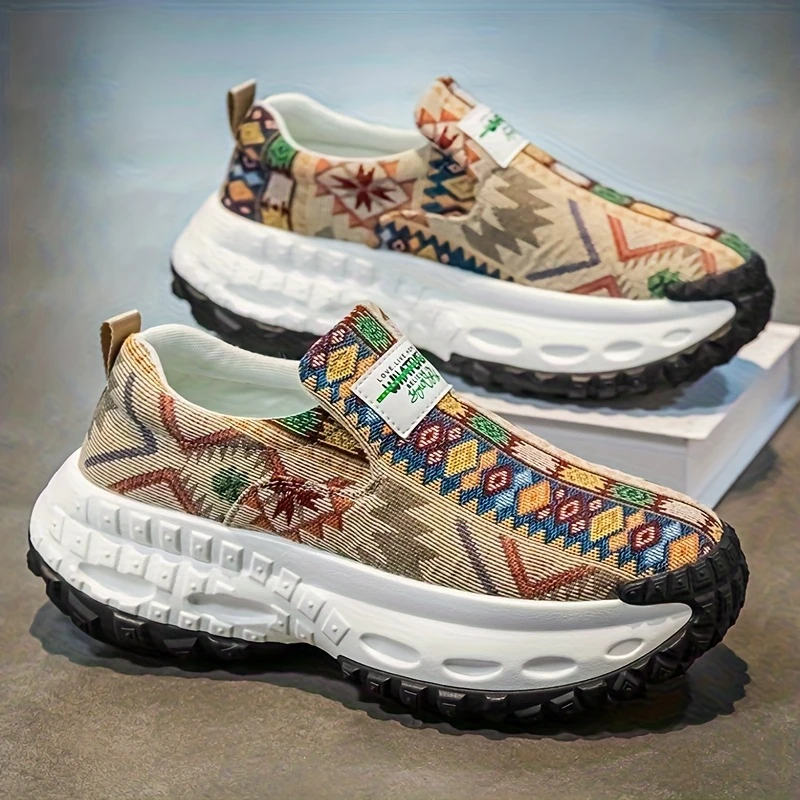 Tênis Slip-On Masculino com Sola Grossa que Aumenta a Altura | Casual Urbano, Leve, Respirável e Confortável - Imagem 3