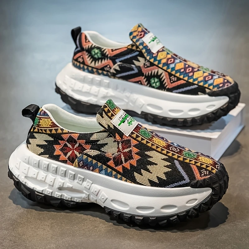 Tênis Slip-On Masculino com Sola Grossa que Aumenta a Altura | Casual Urbano, Leve, Respirável e Confortável - Imagem 2